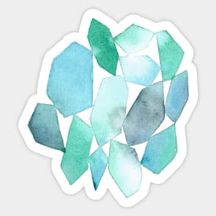 【Pattern】Turquoise-Collage Sticker